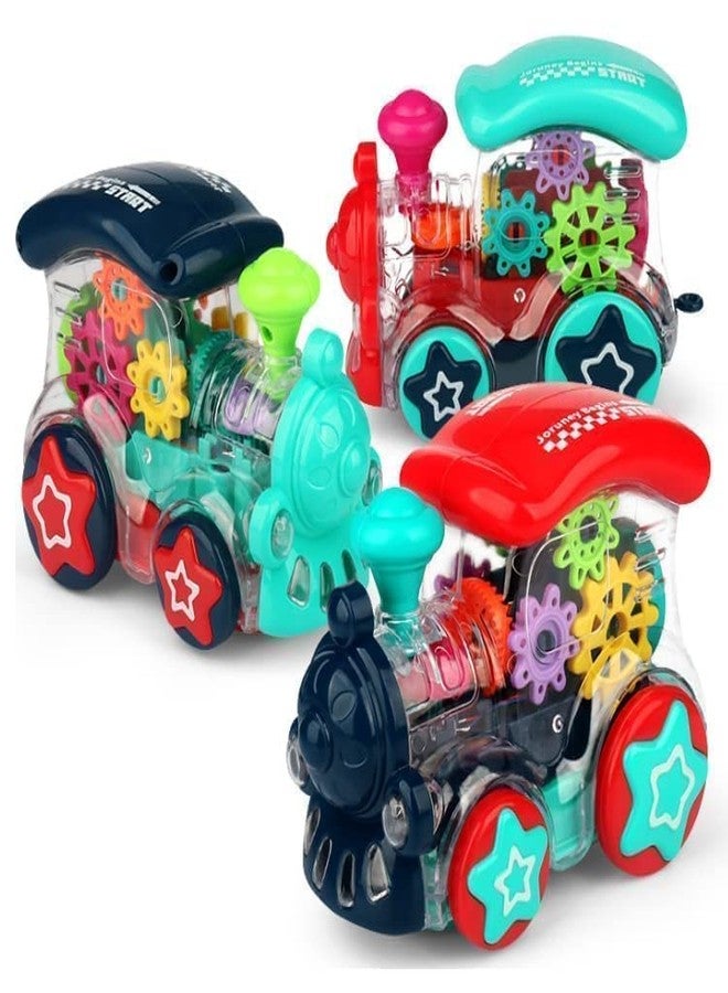 RKZ® New Play Toy Plastic Transparent Gear Train Car Musical and 3D Lights Toy Car for 2 to 5 Year Kids - Image 3